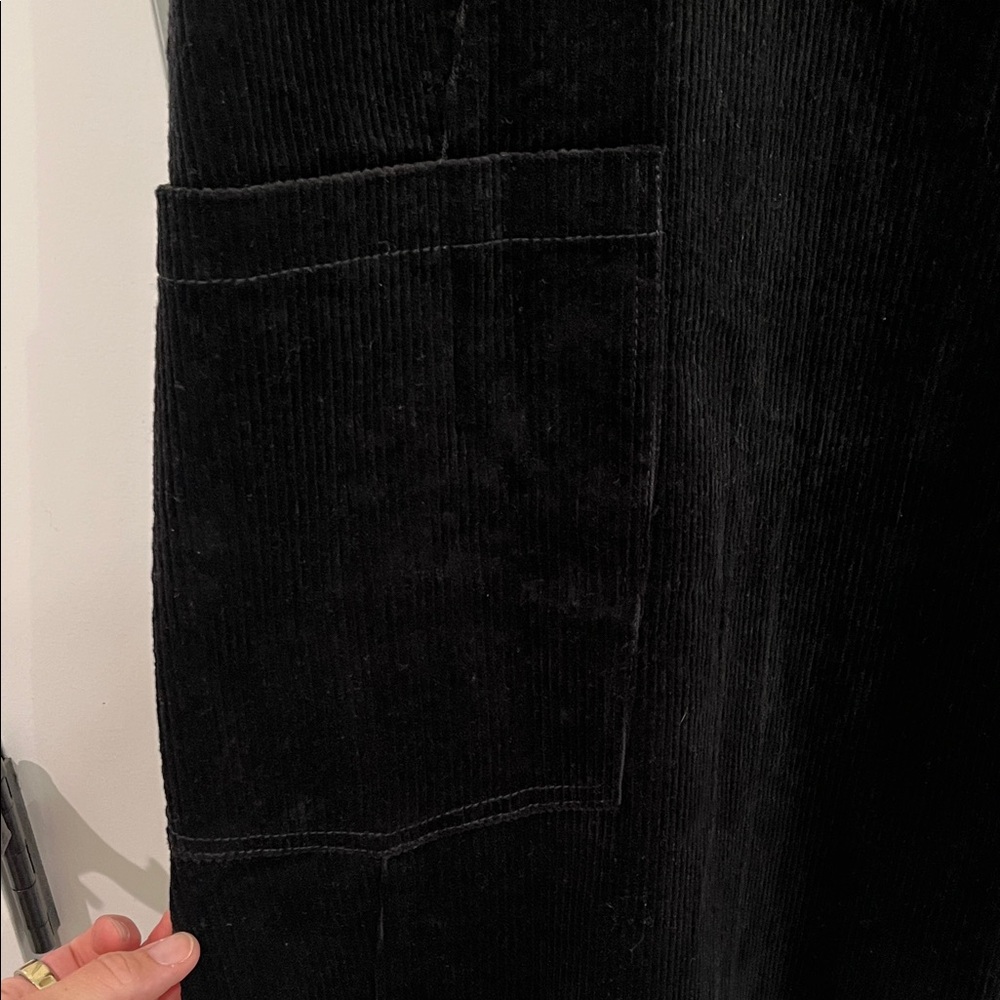 Black Overall Corduroy Dress - Picture 4 of 5